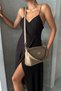 Derkon 100% Genuine Leather Women's Hand and Shoulder Bag Beige - 3