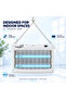 3800 Electric Flying Insect Killer with 2 UV Tubes, Protective Grille, Removable Collection Tray and Hanging Chain, Indoor Use, White - 4