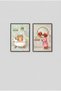 2-Piece Cat and Dog Black Wooden Framed Mdf Painting Set - Animals in the Bathroom Bathroom Decor Huhu3277 - Double Painting Set Black Frame - 2