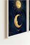 2-Piece Sun, Moon and Planet White Wooden Framed Mdf Living Room Painting Set Huhu3314 - Double Painting Set White Frame - 3