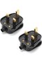 UK 3 Pin Plug Top 13A | Fused Rewirable Mains Plug | Heavy Duty Pins | Replacement Electrical Plug Head- Pack of 2