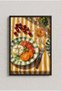 Burrata and Tomato Plate Black Wooden Framed Mdf Painting - Italian Tableware Kitchen Decor Huhu3219 - Single Painting Black Frame - 2