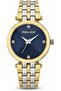 Blue Dial Stainless Steel Bracelet Analog Watch for Women, 34mm