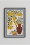 Lemon Branches and Terracotta Test Black Wooden Framed Mdf Kitchen Table Huhu3213 - Single Table Black Frame - 2