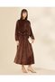 Women Brown Velvet Casual Jacket - 2