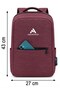 ®   Burgundy Laptop Backpack, Notebook Bag with Computer-Protected Internal Compartment, Organizer Pocket - 5