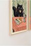 2-Piece Coffee and Pizza Wooden Framed Mdf Painting Set - Cat Kitchen Decor in the Kitchen Huhu3242 - Double Painting Set Natural Wood Frame - 3