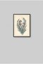 Sea Horse and Seaweed Black Wooden Framed Mdf Painting - Sea and Coastal Bathroom Decor Huhu3257 - Single Painting Black Frame - 2