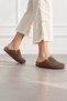 Eliz Women's Leather Black Comfortable Cork Sole Daily Sabo Daily Boston Slippers - 5