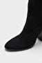Lenka Stretch Side Zipper Pointed Toe Heeled Women's Boots - 3