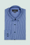 Matteo Non Iron Poplin 100% Cotton Comfort Fit Navy Blue Button-Down Collar Men's Checkered Shirt - 2