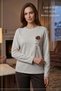 Women's Winter Thick Jacquard Pajama Set - Stylish and Comfortable Homewear with Rose Embroidery - 3
