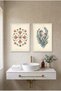 2-Piece Starfish and Seahorse White Wooden Framed Mdf Bathroom Painting Set Huhu3272 - Double Painting Set White Frame