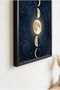 Moon Phases Black Wooden Framed Mdf Painting - Moon and Sky Living Room Decor Huhu3300 - Single Painting Black Frame - 3