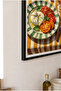 2-Piece Burrata and Figurine Mdf Painting Set with Black Wooden Frame - Italian Table Kitchen Decor Huhu3235 - Double Painting Set Black Frame - 3
