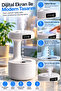 Water Drop Effect Air Humidifier Steam Machine Ultrasonic Silent Touchscreen with Digital Clock - 3