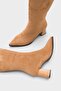 Lyda Pointed Toe Thick Heeled Half Zipper Stylish Women's Boots - 5