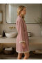 Muslin Peshtemal Kimono Bathrobe Short - 100% Cotton, Natural Texture - 5