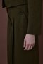High Waist Striped Wide Leg Khaki Trousers - 5