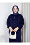 Women's Jacket Skirt Navy Blue Knitwear Double Set Standard Size - 4