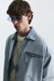 Oversize Zipper Closure Denim Coat - 3