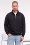 Men's black turtleneck 3-thread fleece-lined oversized sweatshirt - 3