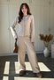 Selanik Fabric Buttoned Cardigan Trouser Set