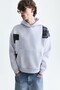 Boxy Fit Patch Detailed Sweatshirt
