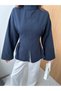Women's Tie-Details Stand Collar Blouse - 4