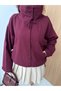 Women's Lace-Up Stand Collar Buttoned Jacket - 4