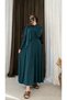 Asymmetrical Cut Sandy Skirt Set - Mg - Emerald Green - 2