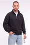 Men's black turtleneck 3-thread fleece-lined oversized sweatshirt - 2