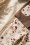 Baby Girl Brown Floral Detailed Baby Collar Buttoned Cardigan and Ribbed Leggings Two-Piece Set - 100% Cotton Yum - 7