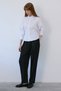 Off-Shoulder Bat Sleeve White Shirt - 6