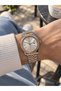 VANTAGE TRS2543 Men’s Analog Quartz Watch, Silver Dial, Date Display & Two-Tone Rose Gold Silver Stainless Steel Bracelet - 6