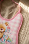 Set of 2 Pink Gingham Liquid-Proof Baby Bibs 6-18 Months - Cute Teddy Bear and Duck Figured Pofud - 5