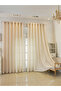 1-Piece Textured Non-Blackout Curtain, 140x260cm Beige
