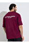 Men Maroon Oversized Puff Print Cotton Terry T-Shirt - 5