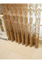 1-Piece Patterned Sheer Curtains, 140x260cm, Gold - 4