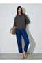 Grey Round Neck Long Sleeves Regular Fit Sweater - 2