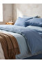 4-Piece Polyester Quilt Cover Comforter Set - Light Blue, 180x220cm - 2