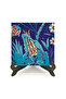 Rüstem Paşa Camii Tulip Tile Pattern Printed Wooden Tabletop 10X10 1G-Çinirpc21 - 2