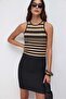 Rochie mini în dungi - 3