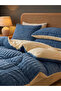 1-Piece Polyester Quilt Cover Comforter Set - Medium Blue, 150X200Cm - 3