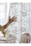 1-Piece Floral Non Black-Out Curtain, 140x260cm Off White - 5