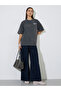 Grey Acid Wash Oversized T-Shirt with Embroidery - 2