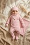 Baby Pink Premium Ribbed 7 Piece Cotton Newborn Hospital Release and Baby Set - 4