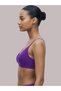 Purple Solid Cotton Non-Padded Comfort T-Shirt Bra - 3