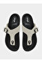 Off White Buckle-Up Comfort Thong Sandals - 4