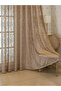 1-Piece Patterned Sheer Curtains, 140x260cm, Tan - 4